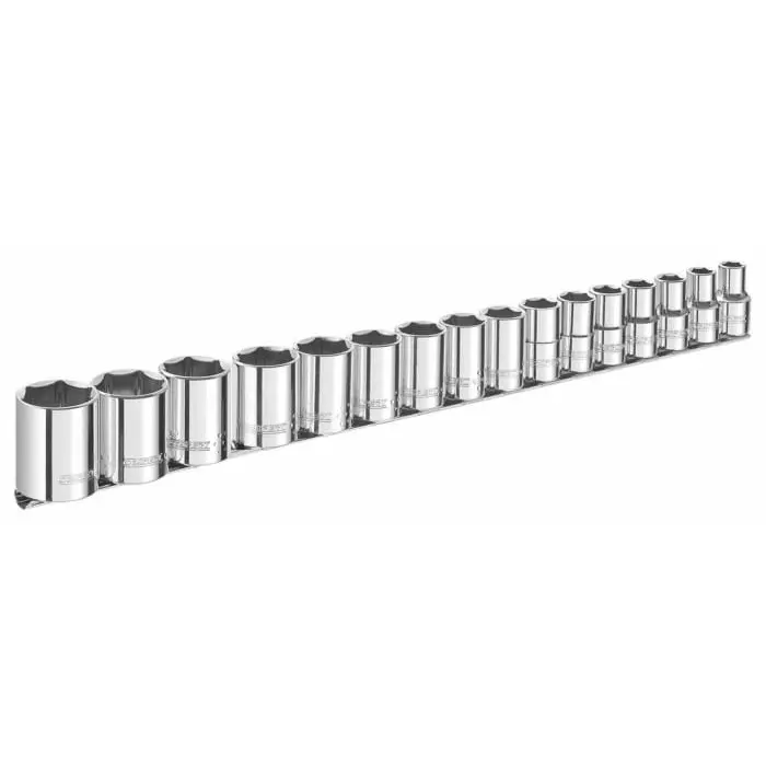 Expert by Facom Standard Socket Set 1/2 inch Square Drive Hexagon Head, E032902 (Pack of 16 Pcs)