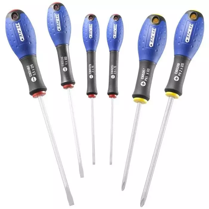 Expert by Facom Phillips Slotted Screwdriver Set, E160902 (Pack of 6 Pcs)