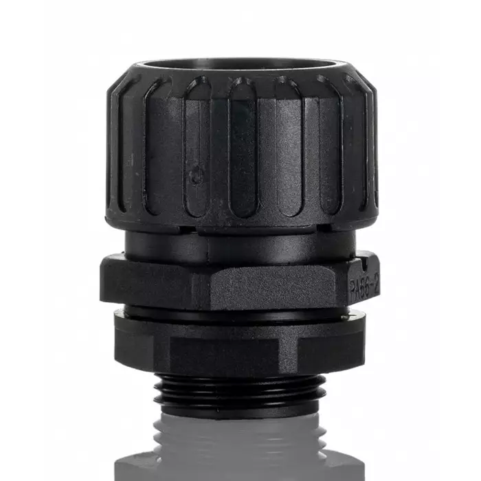 Adaptaflex Straight Conduit Fitting 20mm Nominal Size M20 Nylon 66 Black IP65 Rating, 7TCA296060R0116XF20/M20/D (Pack of 5 Pcs)