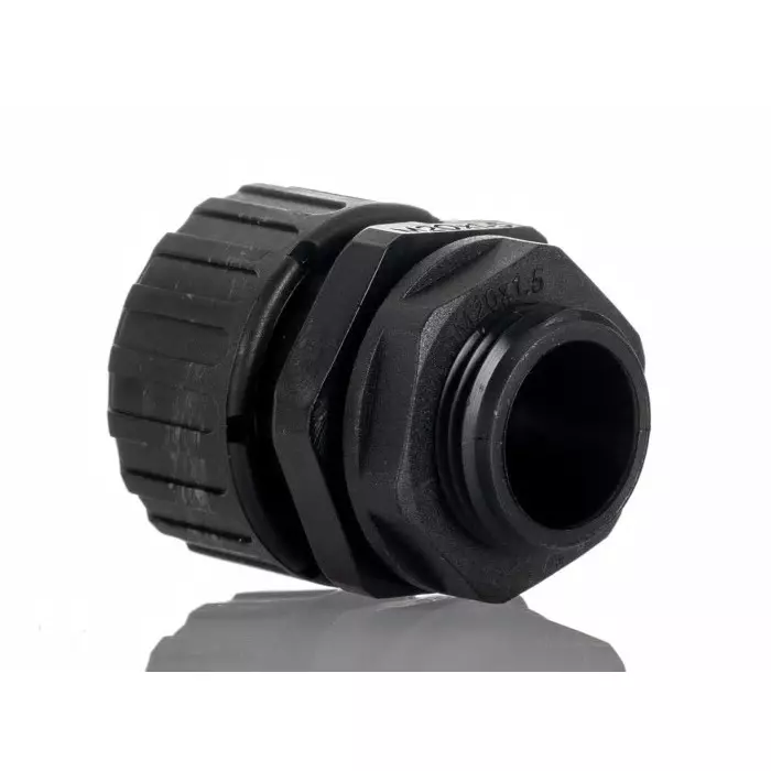 Adaptaflex Straight Conduit Fitting 20mm Nominal Size M20 Nylon 66 Black IP65 Rating, 7TCA296060R0116XF20/M20/D (Pack of 5 Pcs)