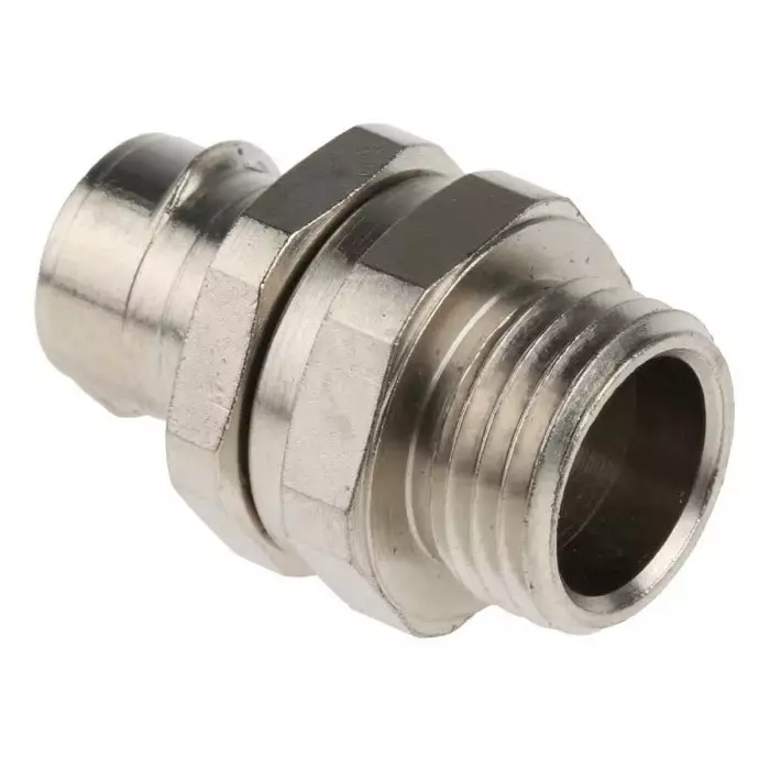Adaptaflex Swivel Conduit Fitting 16mm Nominal Size M16 Brass Silver IP40 Rating, 7TCA296010R0045S16/M16/B (Pack of 10 Pcs)