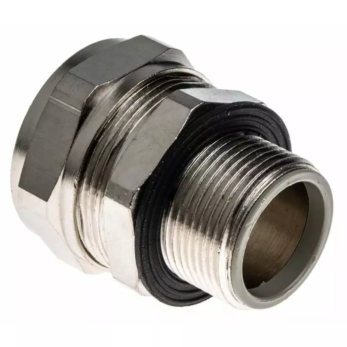 Adaptaflex Swivel Conduit Fitting 25mm Nominal Size M25 Brass Silver IP65 Rating, 7TCA296020R0204SP25/M25/M (Pack of 10 Pcs)