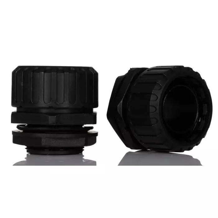 Adaptaflex Straight Conduit Fitting 32mm Nominal Size M32 Nylon 66 Black IP65 Rating, 7TCA296060R0135XF32/M32/D (Pack of 5 Pcs)