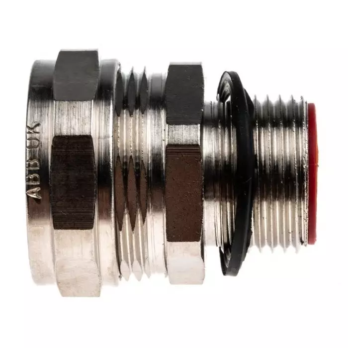 Adaptaflex Straight Male Conduit Fitting 20mm Nominal Size M20 Brass Silver, 7TCA296030R0163SPL20/M20/M (Pack of 10 Pcs)