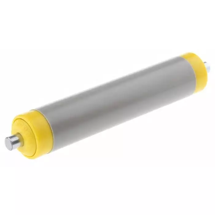 Interroll PVC Round Conveyor Roller Spring Loaded 20mm Dia. x 100mm L 90N Load Capacity Steel 6mm Spindle 117mm, 11AYS20C03 - 100