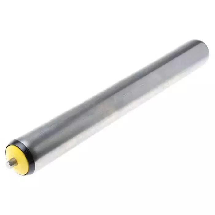 Interroll Stainless Steel Round Conveyor Roller Spring Loaded 50mm Dia. x 400mm L 840N Load Capacity Stainless Steel, 17XQNAAKAC - 400