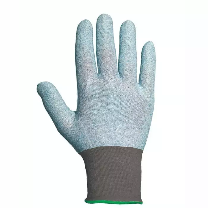 Traffi Cut Resistant Work Gloves Blue Yarn Abrasion Resistant Size S, A-TG715-BL/BK-S