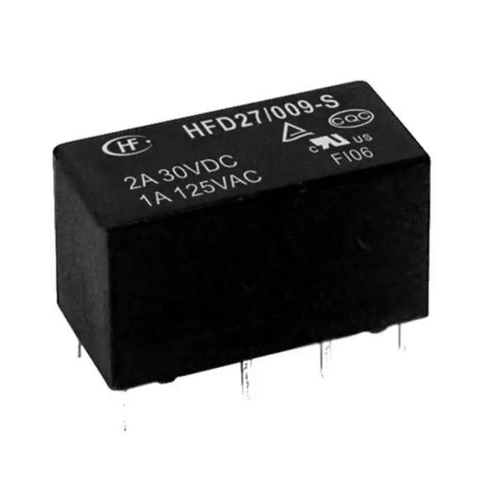 Hongfa Europe GMBH HFD27 Series Signal Relay PCB Mount 2 Pole 12V DC 2A Switching Current, HFD27/012-H (Pack of 5 Pcs)