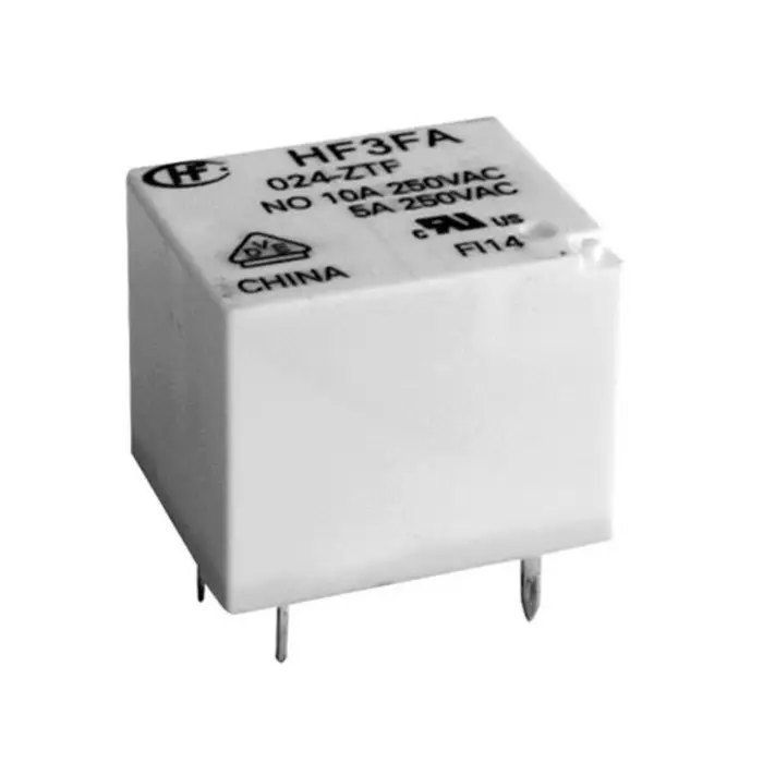 Hongfa Europe GMBH PCB Mount Power Relay 5V DC Coil 10A Switching Current SPDT, HF3FA/005-ZTF (Pack of 100 Pcs)