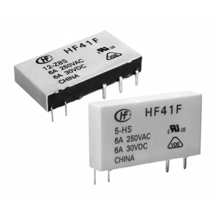 Hongfa Europe GMBH PCB Mount Power Relay 24V DC Coil 6A Switching Current SPDT, HF41F/024-ZS (Pack of 2 Pcs)