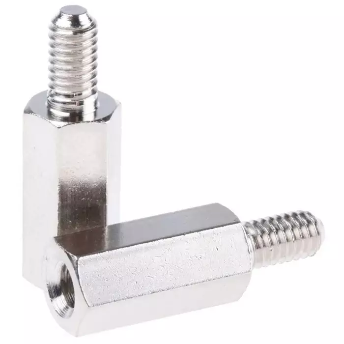 ESSENTRA COMPONENTS Standoff M4 Thread 15 mm Body Brass Male/Female, HTSB-M4-15-7-2