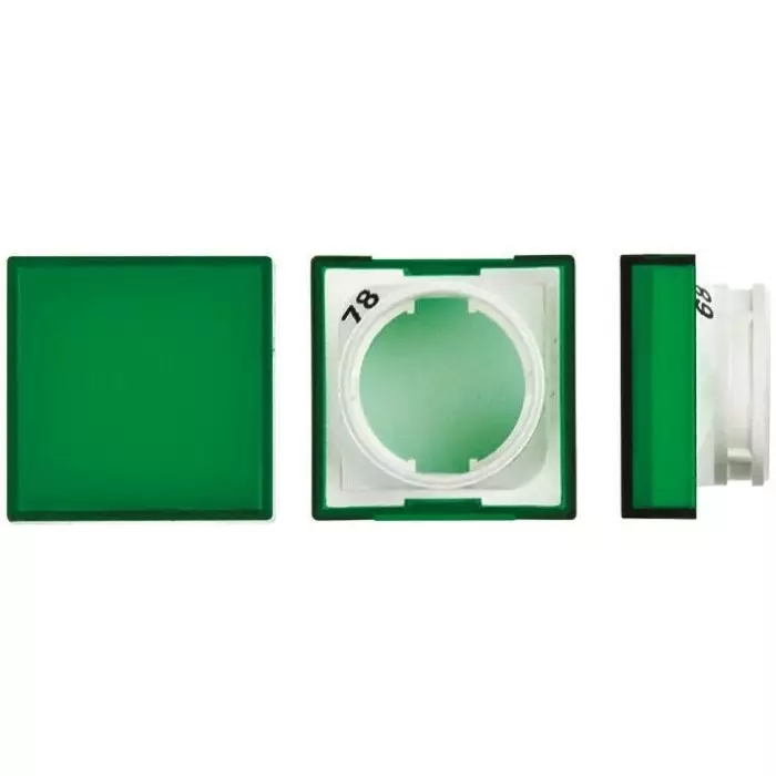 Omron Green Square Push Button Lens for Use with A16 Series LED/Incandescent Lamp Push Button Switch, A165L-AG