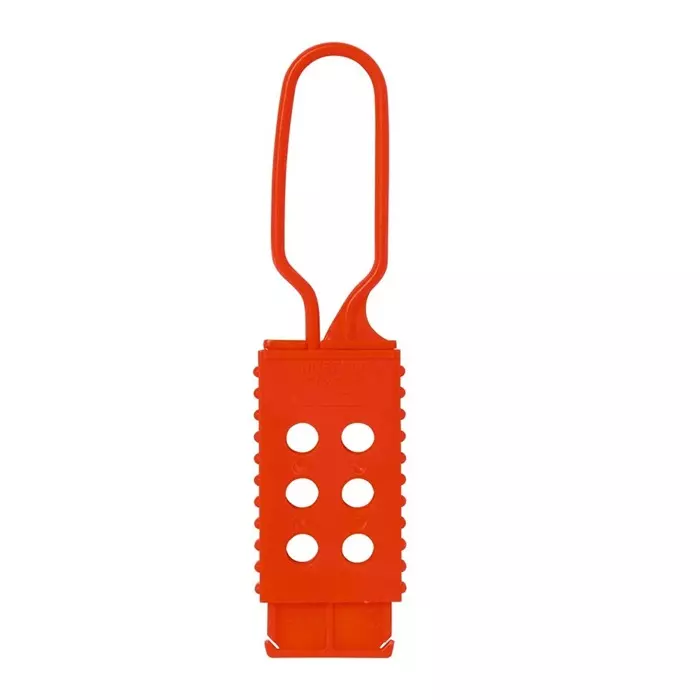 ABUS 6-Lock Plastic Lockout Hasp 7mm Attachment Point Minimum Size, 346