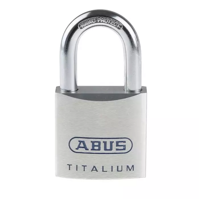 ABUS Key Weatherproof Titanium Weatherproof Padlock 9.5 mm Shackle 50 mm Body, 80TI/50