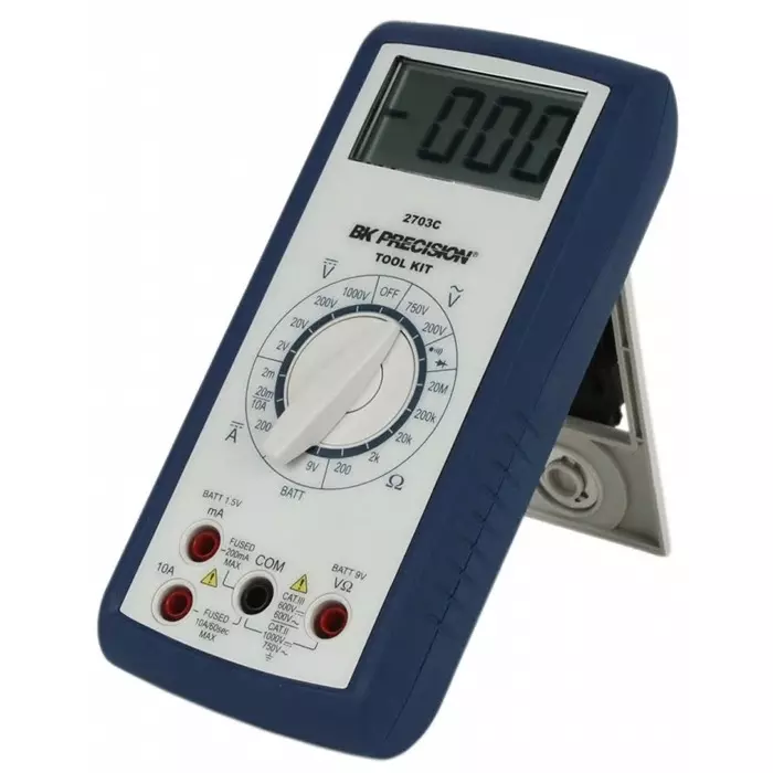 BK Precision Handheld Digital Multimeter 10A dc Max 750V ac Max - UKAS Calibrated, BK2703C