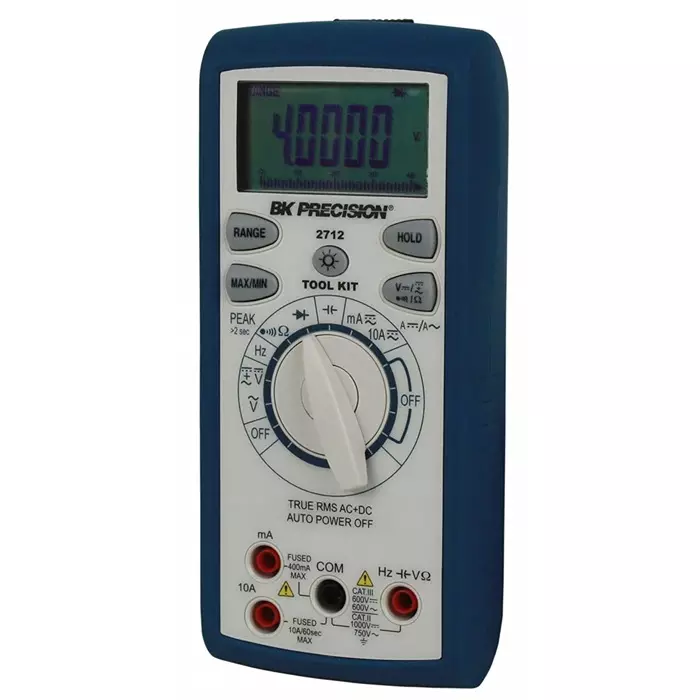 BK Precision Handheld Digital Multimeter True RMS 10A ac Max 10A dc Max 750V ac Max - UKAS Calibrated, BK2712