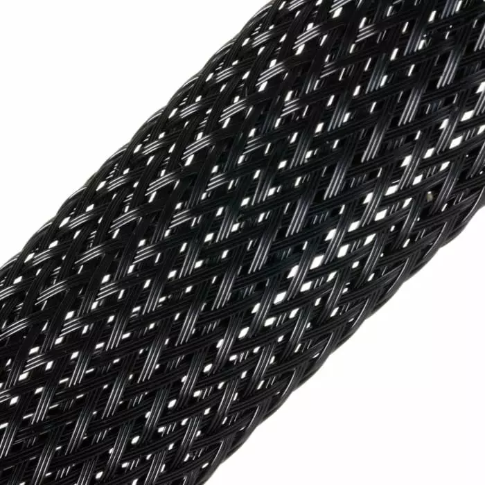 SES Sterling Expandable Braided PET Black Cable Sleeve 5mm Diameter 100m Length, 6240003010
