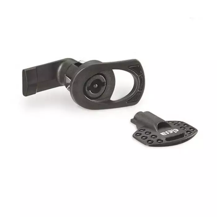 Elesa Black PA Locking Latch 103mm Panel-to-Tongue 32 x 48mm Cutout Key Unlock, 421254
