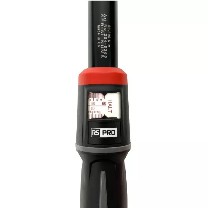 RS PRO Click Torque Wrench 60-300 Nm 1/2 inch Square Drive, Black