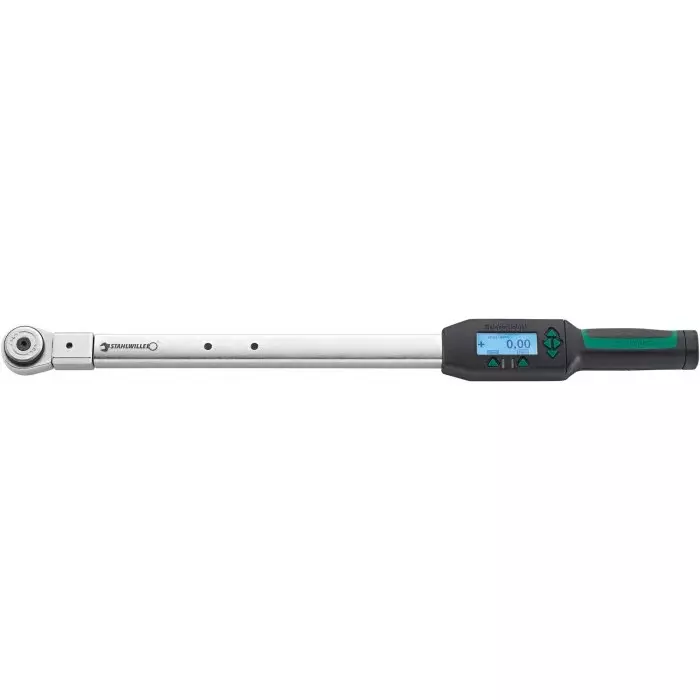 Stahlwille Digital Torque Wrench 10-200 Nm 1/2 inch Drive Round Drive 14x18 mm Insert, 96501620