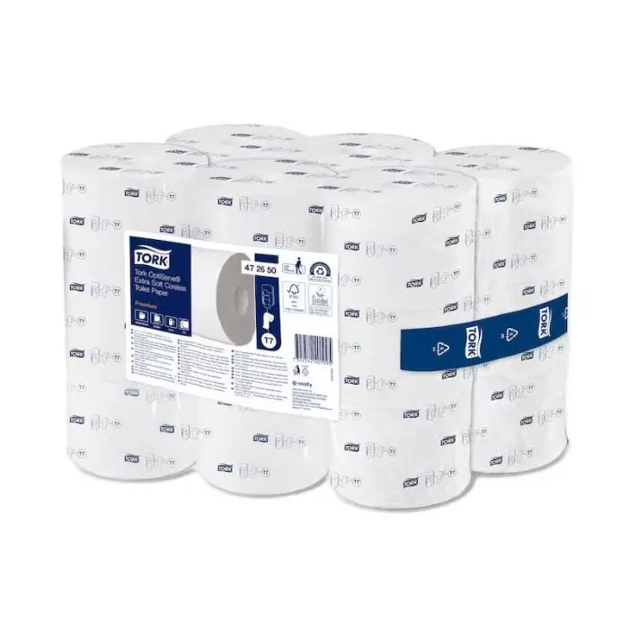 Tork Toilet Roll White 3-Ply 550 Sheets, 472650