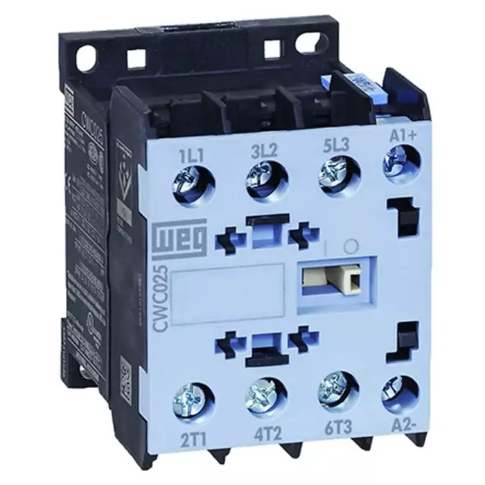 Weg CWC Contactor 230 V AC Coil 3-Pole 22 A 11 kW 3NO 690 V AC, CWC025-00-30D24