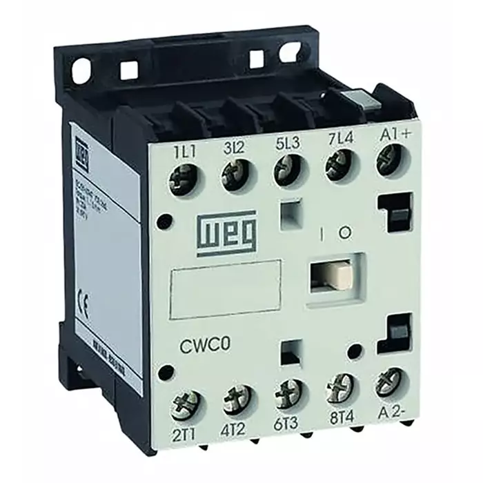 Weg CWC Contactor 24 V dc Coil 4-Pole 9 A 22 kW 4NO 690 V AC, CWC09-00-40C03