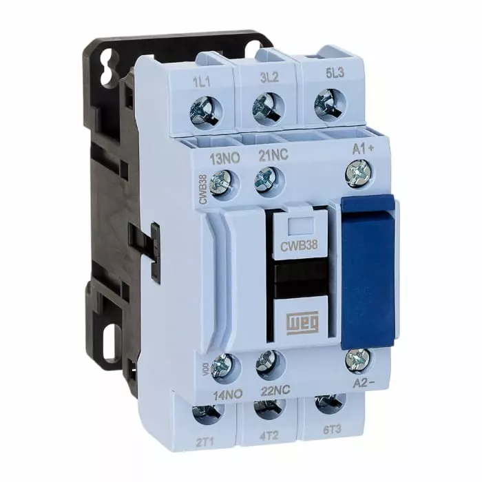 Weg CWB Contactor 24 V dc Coil 3-Pole 38 A 18.5 kW 3NO 690 V AC, CWB38-11-30C03