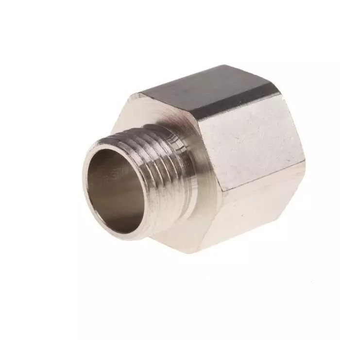 RS PRO Thread Converter Conduit Fitting 9 mm Nominal Size Brass Silver, PG9-M20