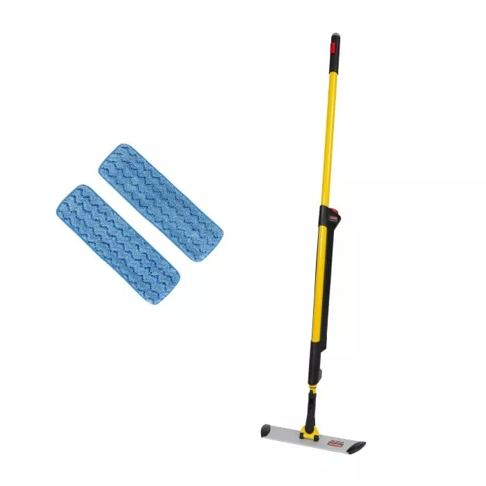 RUBBERMAID Black Yellow Mop Handle 1.42 m for Use with Industry Microfibre Floor Cleaning System, R050669