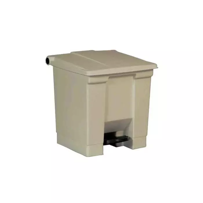 RUBBERMAID Legacy Step-On 30L Beige Pedal Plastic Waste Bin, FG614300BEIG