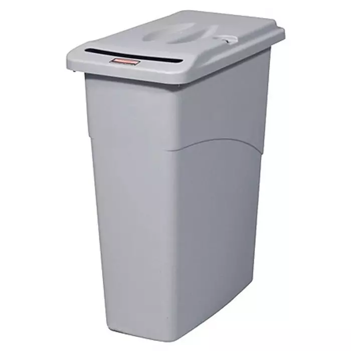 RUBBERMAID Slim Jim 87L Grey PE Waste Bin, FG9W1500LGRAY