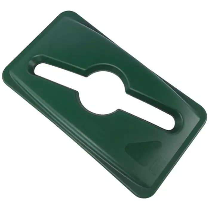 RUBBERMAID Bin Lid 519 mm Green Plastic for Slim Jim Container 137 mm, 1788373