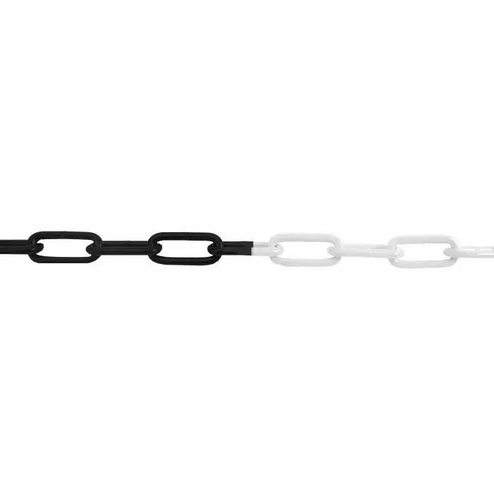 RS PRO Steel Chain Barrier, Black & White