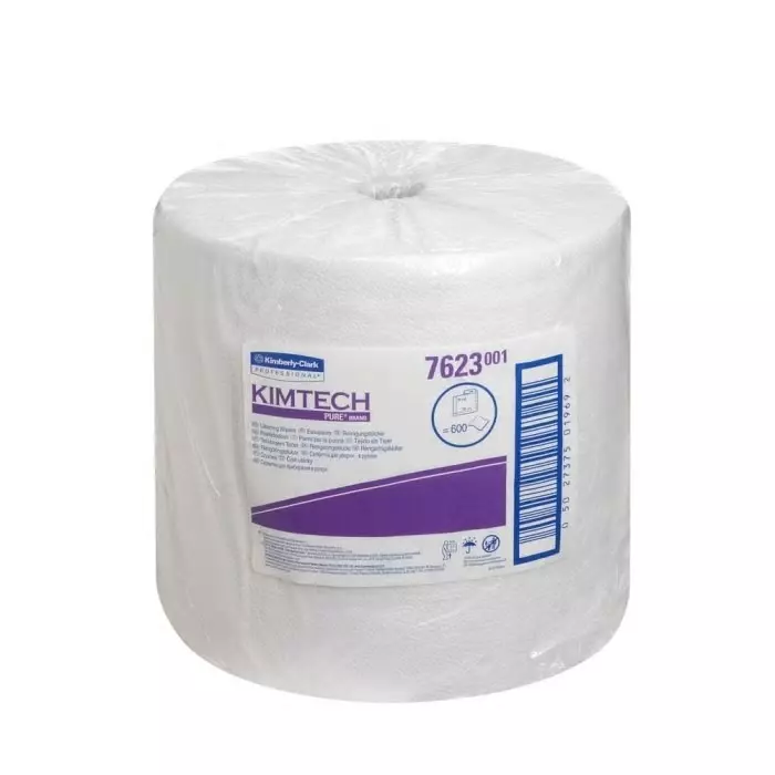 Kimberly-Clark Dry Cleaning Wipes White 600 Wipes 380 x 340mm for Clean Environments, Food Industry & Pharmaceutical, 7623