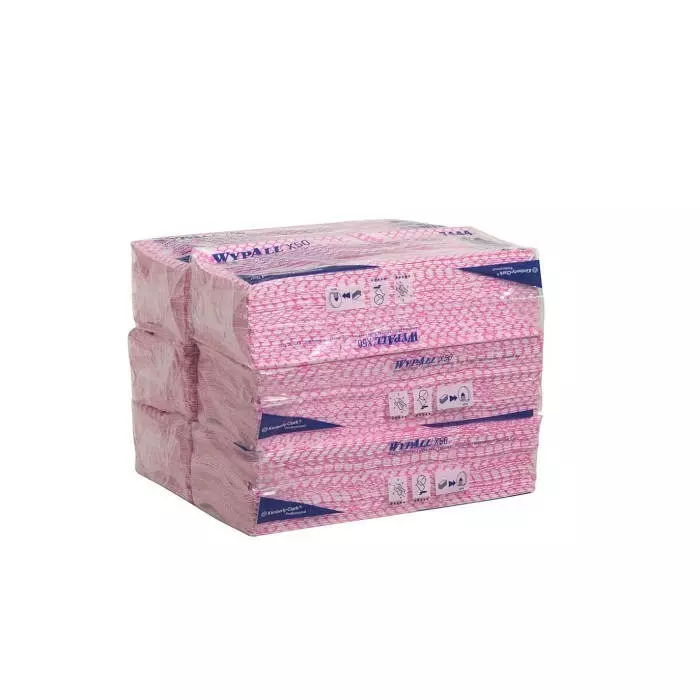 Kimberly Clark WypAll X50 7444 Red Cloths for General Cleaning Dry Use 418 x 247mm Repeat Use, 7444