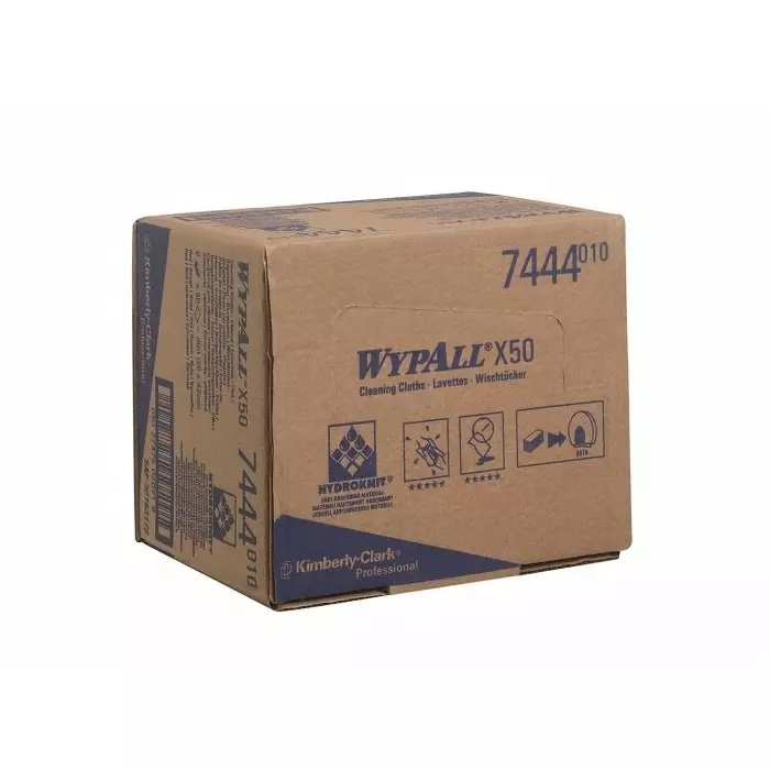 Kimberly Clark WypAll X50 7444 Red Cloths for General Cleaning Dry Use 418 x 247mm Repeat Use, 7444