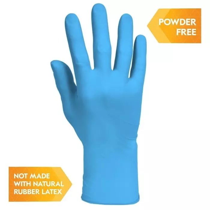 Kimberly-Clark G10 Blue Powdered Nitrile Disposable Gloves Size M 1000 per Pack, 54333