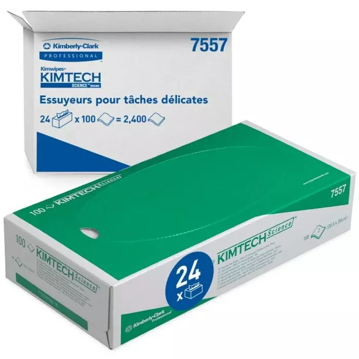 Kimberly-Clark Multi-Purpose Wipes White 100 Wipes 200 x 200mm for Clean Environments, Food Industry & Pharmaceutical, 7557