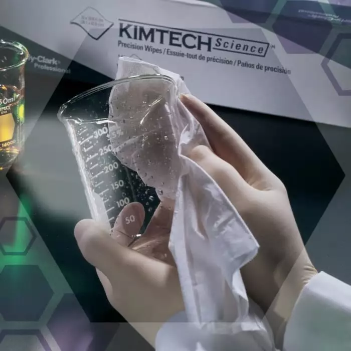Kimberly-Clark Multi-Purpose Wipes White 100 Wipes 200 x 200mm for Clean Environments, Food Industry & Pharmaceutical, 7557