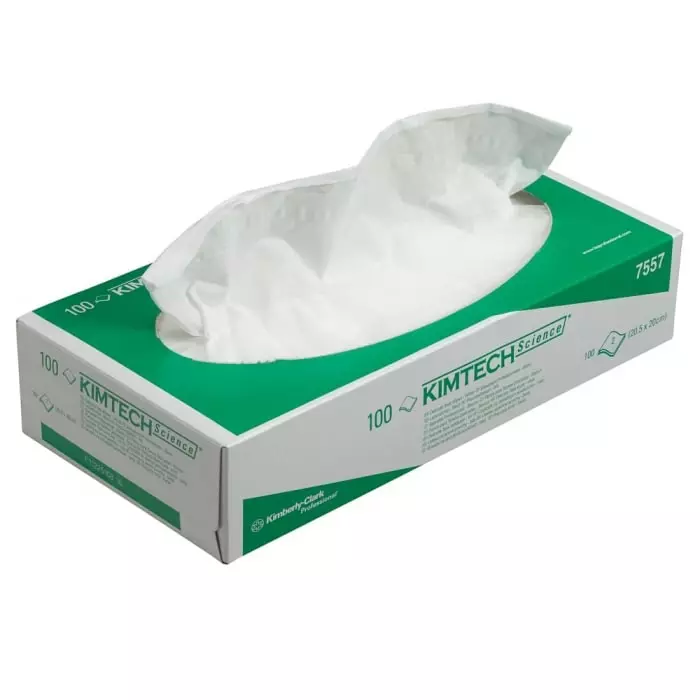 Kimberly-Clark Multi-Purpose Wipes White 100 Wipes 200 x 200mm for Clean Environments, Food Industry & Pharmaceutical, 7557