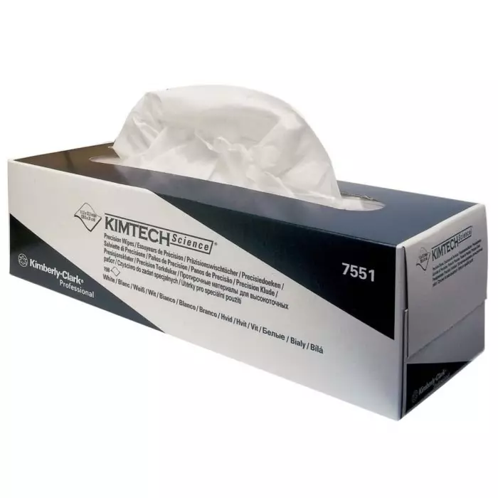 Kimberly-Clark Dry Cleaning Wipes White 198 Wipes 310 x 285mm for Clean Environments, Food Industry & Pharmaceutical, 7551