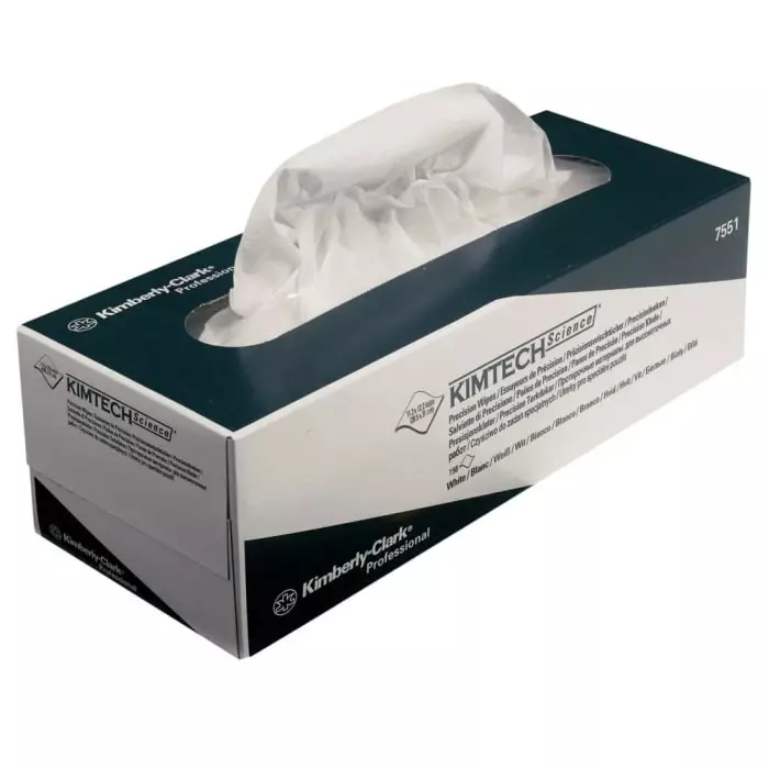 Kimberly-Clark Dry Cleaning Wipes White 198 Wipes 310 x 285mm for Clean Environments, Food Industry & Pharmaceutical, 7551