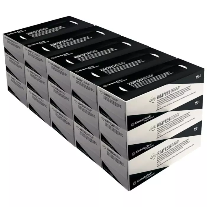 Kimberly-Clark Dry Cleaning Wipes White 198 Wipes 310 x 285mm for Clean Environments, Food Industry & Pharmaceutical, 7551