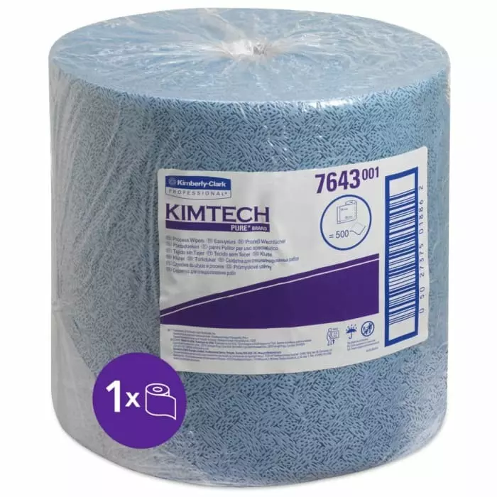 Kimberly-Clark Multi-Purpose Wipes Blue 500 Wipes 380 x 340mm for Surface Cleaning, 7643