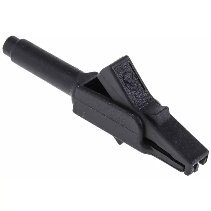 HIRSCHMANN TEST AND MEASUREMENT Crocodile Clip Black, 973889100 (Pack of 500)