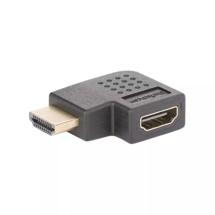 StarTech.com Right Angle HDMI Adapter Male HDMI to Female HDMI, HDMI2HDMIMFRA