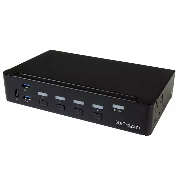 StarTech.com 4 Port USB DisplayPort KVM Switch 3.5 mm Stereo 3840 x 2160 Maximum Resolution, SV431DPU3A2