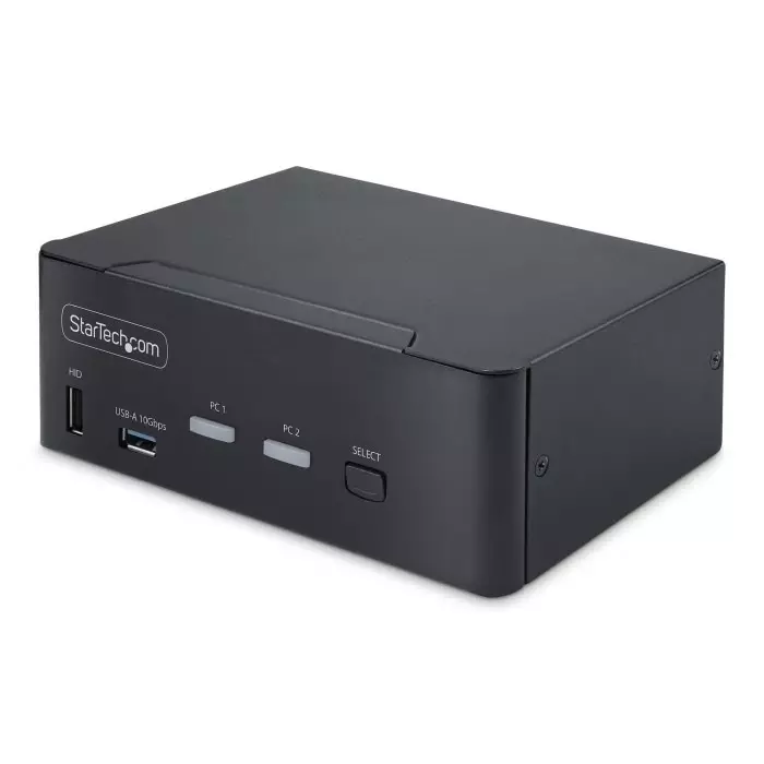 StarTech.com 2 Port Dual Monitor USB DisplayPort KVM Switch Stereo 8K Maximum Resolution, P2CDD143-KVM-SWITCH
