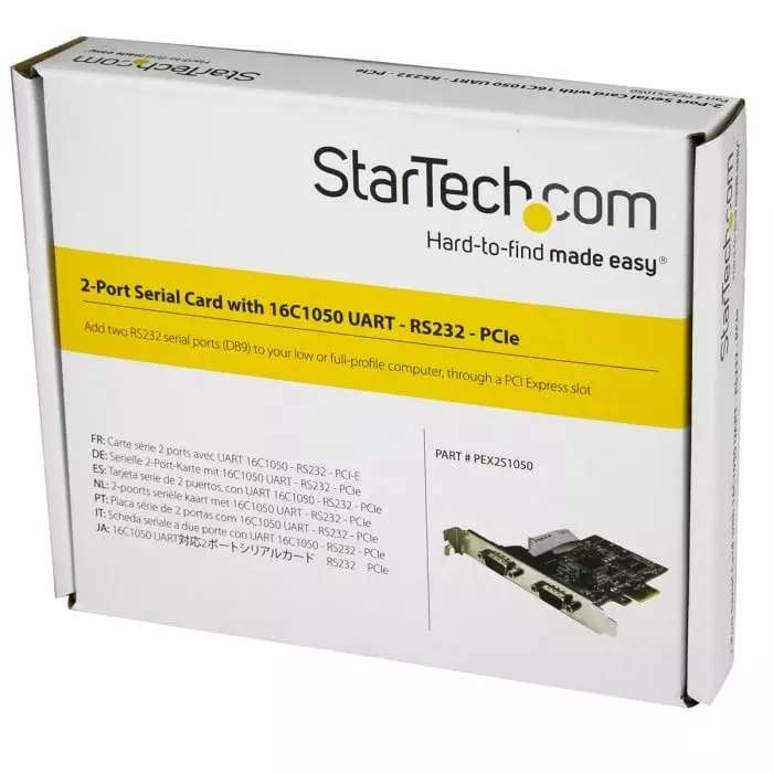 StarTech.com 2 Port PCIe RS232 Serial Card, PEX2S1050